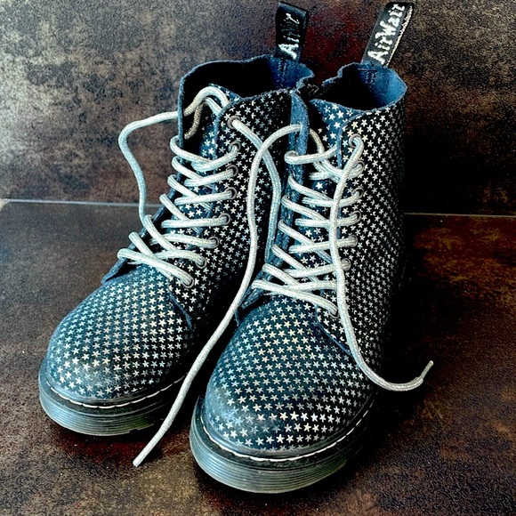 Dr. Martens Other - Toddler Black/Silver Stars Dr. Marten Size 13